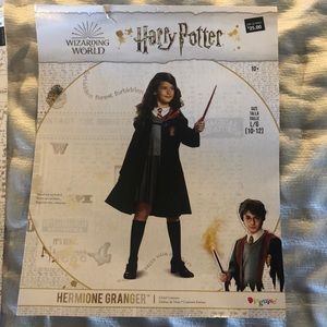 Harry Potter Hermione Granger Costume and Wand Size 10/12 Large